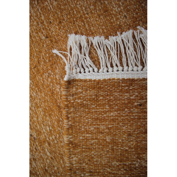 Tapis Kilim Beige Motif Artisanal