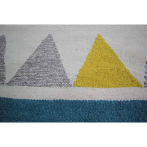 Tapis Style Kilim Zigzag  Coloré