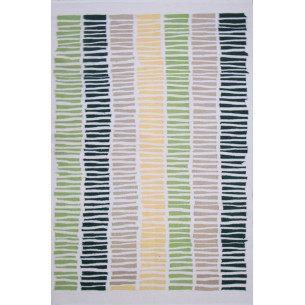 Tapis Style kilim Rayé bande Multicolore