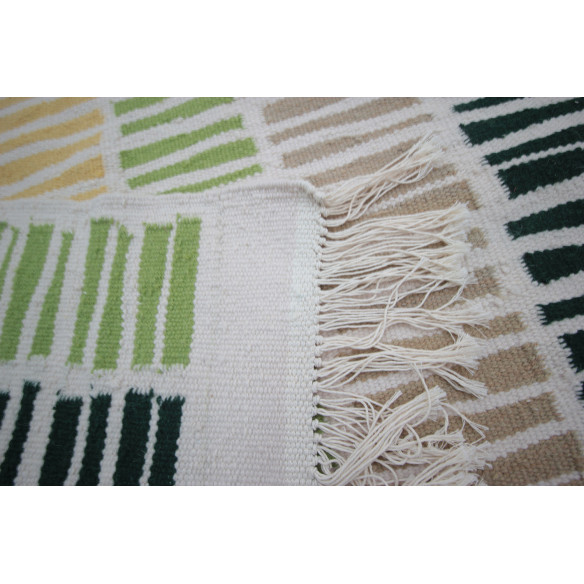 Tapis Style kilim Rayé bande Multicolore