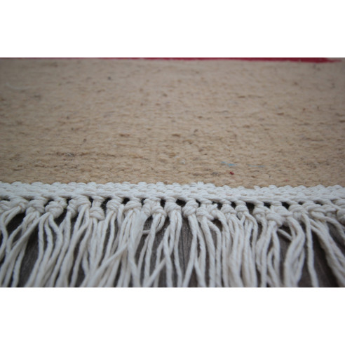 Tapis kilim Beige moucheté Noir et Blanc