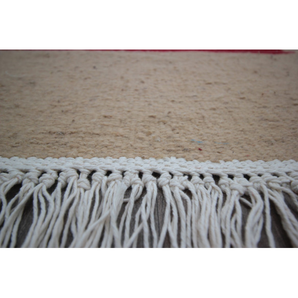 Tapis kilim Beige moucheté Noir et Blanc