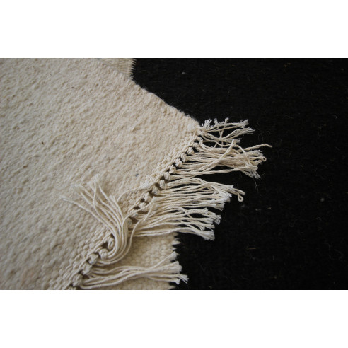 Tapis Kilim style Art déco Noir et Blanc