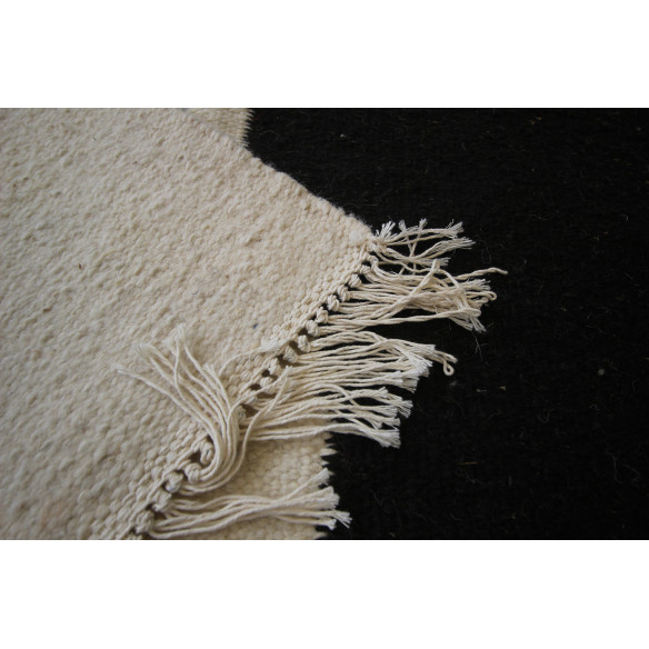 Tapis Kilim style Art déco Noir et Blanc