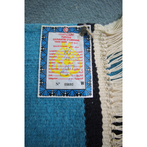 Tapis en laine kilim moderne fait à la main 206...