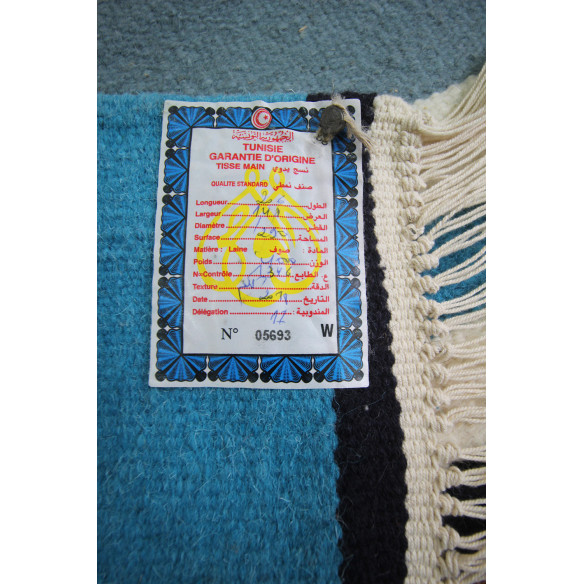 Tapis en laine kilim moderne fait à la main 206 x 140 cm