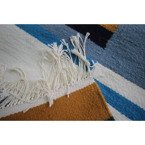 Tapis en laine kilim moderne fait à la main 206...