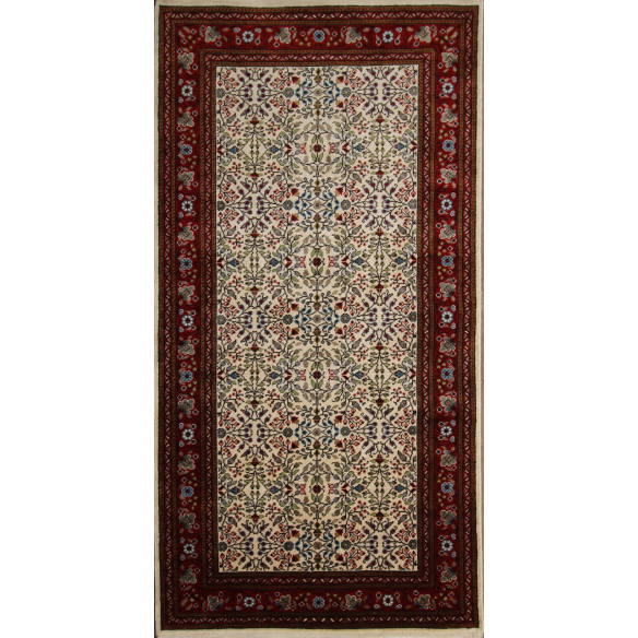 Tableau Décoratif Classique En Soie Motifs Jasmin Rouge 140 x 0.73 cm