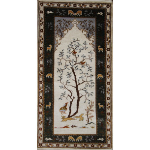 Authentic persian painting in silk 100 cm x 52 cm