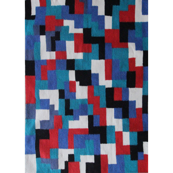 Geo-Block Kilim Rug
