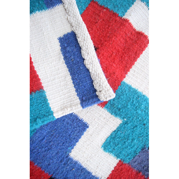 Tapis Kilim Geo-Bloc  multicolore