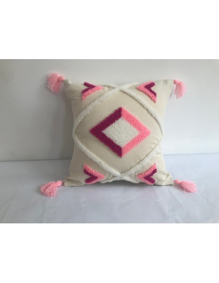 Coussin Déco Brodé Coloré 40x40cm