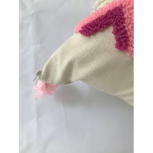 Pink Embroidered Cushion 40x40cm
