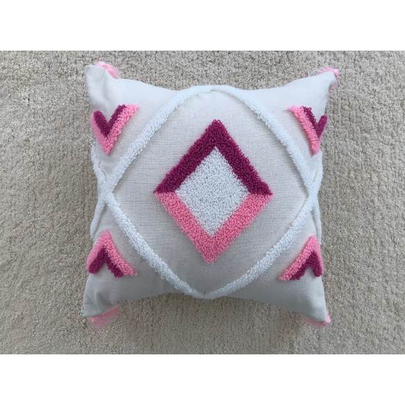 Pink Embroidered Cushion 40x40cm