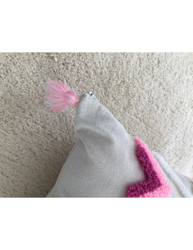 Pink Embroidered Cushion 40x40cm