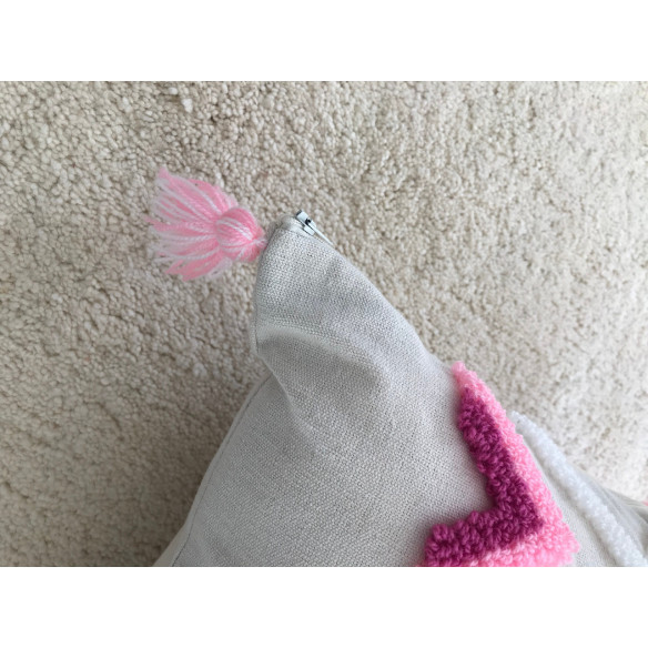 Pink Embroidered Cushion 40x40cm