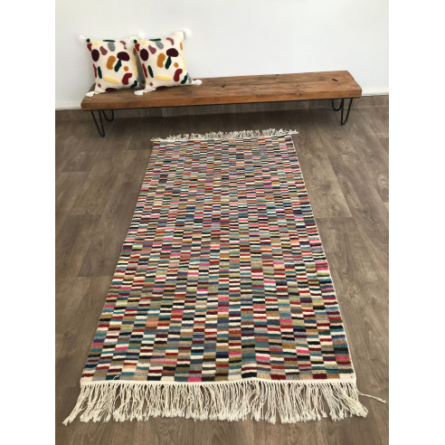 Tapis Fin Moud Multicolores Noué 30*30