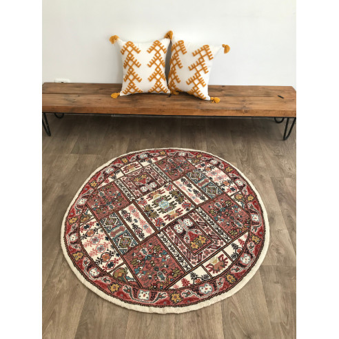 Tapis Fin Rond Mandala Noué 30*30