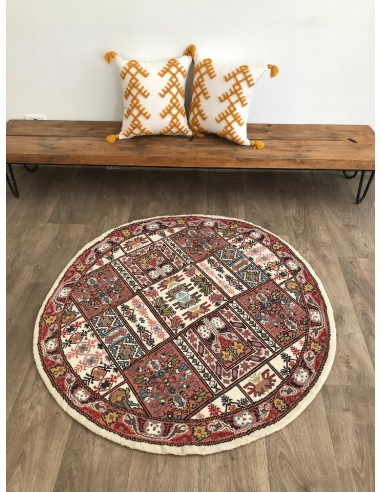 Thin Round Mandala Knotted Rug 30*30