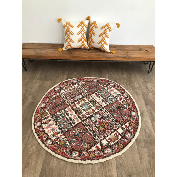 Tapis Fin Rond Mandala Noué 30*30