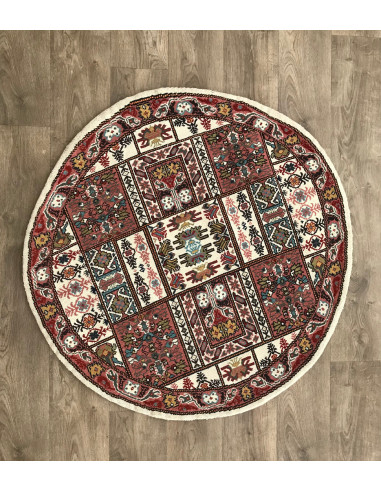 Thin Round Mandala Knotted Rug 30*30