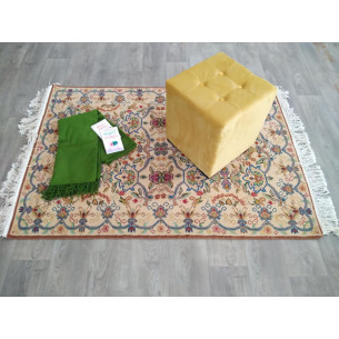 Pouf Carré Assis Capitonné