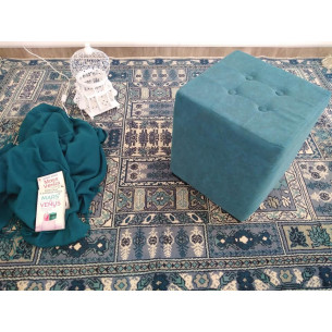 Pouf Carré Assis Capitonné