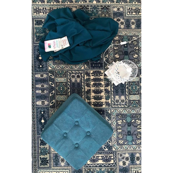 Pouf Carré Assis Capitonné