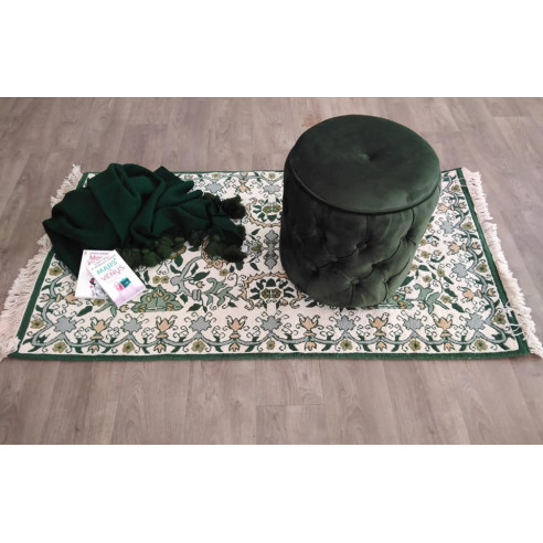 Green Round Pouf