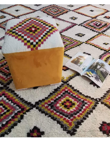 Pouf Carré Assis Kilim