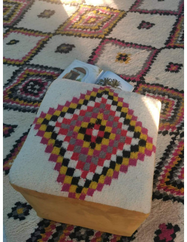 Pouf Carré Assis Kilim
