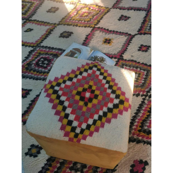 Pouf Carré Assis Kilim