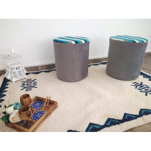 Pouf Rond Assis Kilim