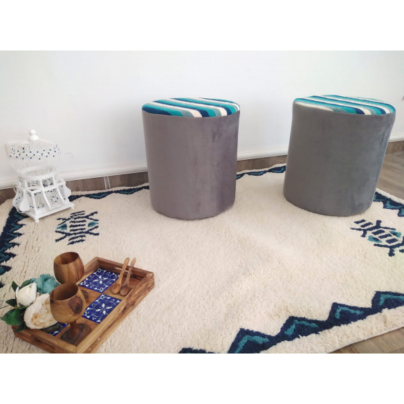 Pouf Rond Assis Kilim
