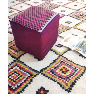 Decorative pouf Rose kilim style