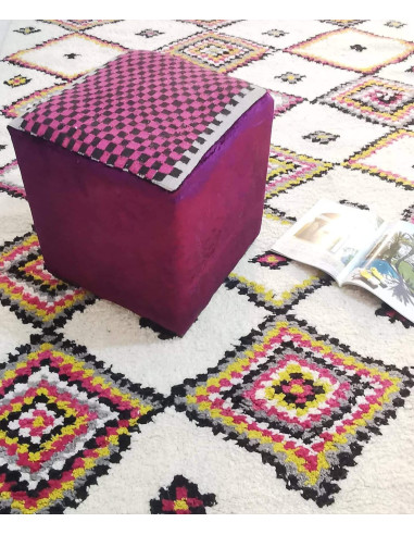 Decorative pouf Rose kilim style