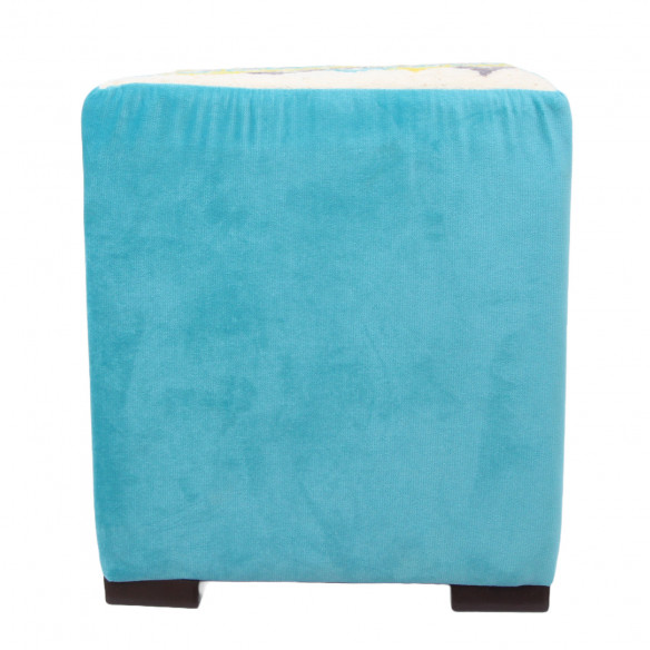 Kilim wool square pouf