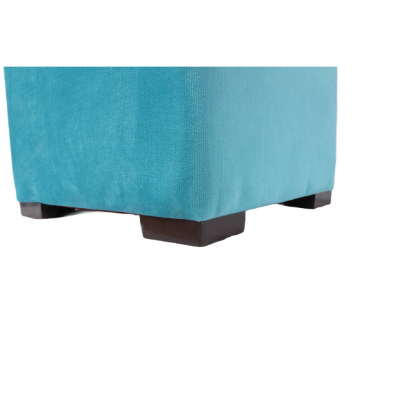 Kilim wool square pouf