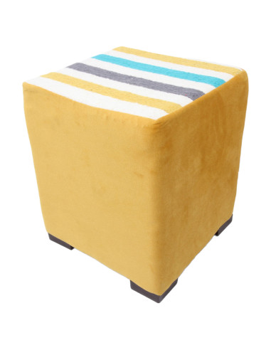 Woven pouf in kilim wool