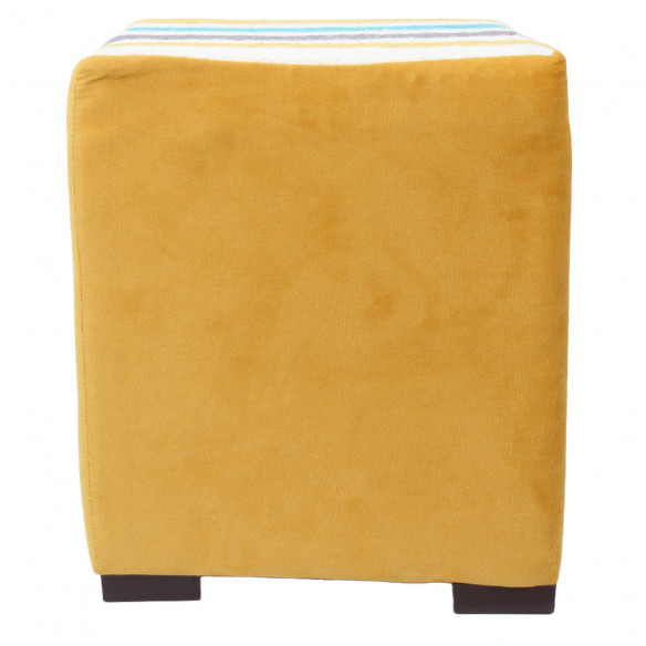 Pouf tressé en laine kilim