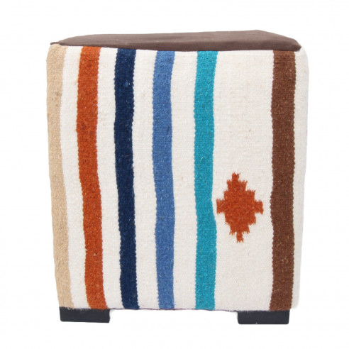Pouf kilim multicolore