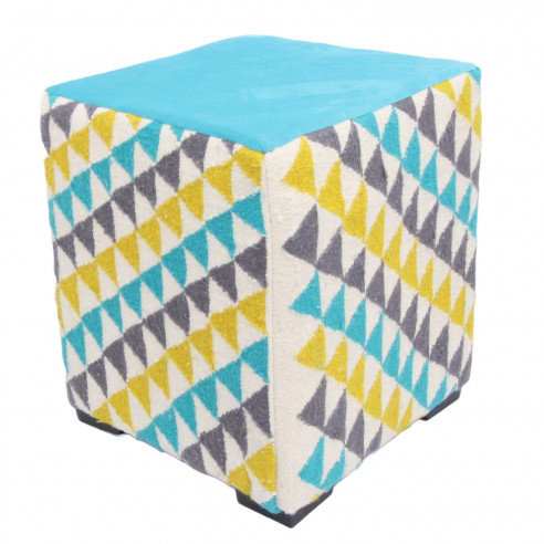 Square-shaped teenager's bedroom pouf