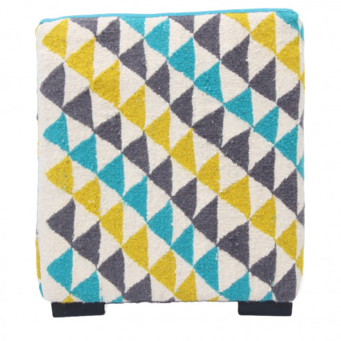 Square-shaped teenager's bedroom pouf