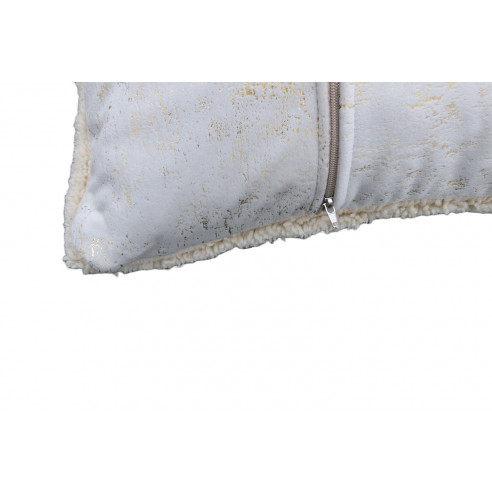 Coussin berbere blanc motif noir