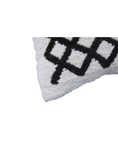 White Berber cushion with black pattern 2