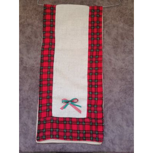 Red decorative table runner
