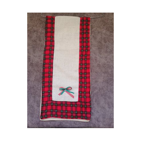 Red decorative table runner