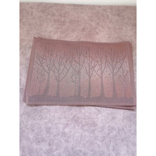 Set de table carré en rose