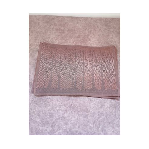 Square placemat in pink