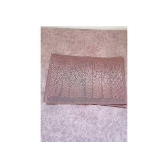 Square placemat in pink